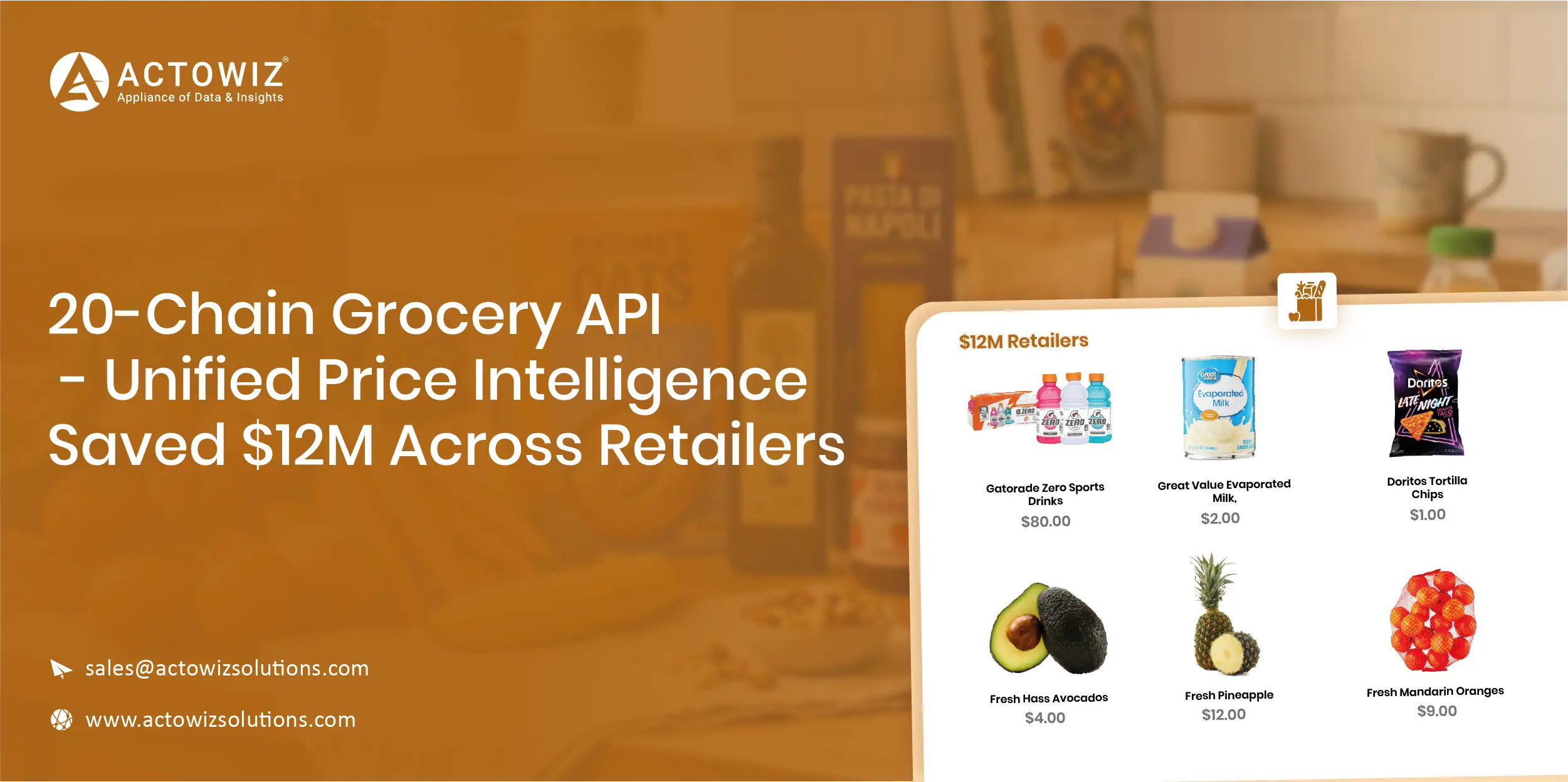 20-Chain Grocery API - Price Intelligence Saved $12M
